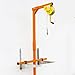 400 LBS Air Conditioning Lifting Tool, 50 FT Height Air Conditioner Lifting Tool with Manual Winch, Air Conditioner Cranes Bracket for Installing Outdoor, Orange