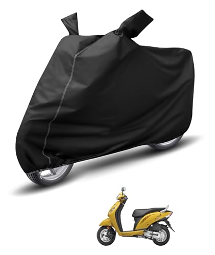 Image of Auto Hub Waterproof Scooty Cover Compatible with Activa i Dustproof, UV Protection Two Wheeler Scooty Activa i Cover - Black