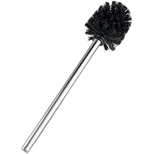 Wenko Shiny Toilet Brush with Handle, Silver, 8 cm