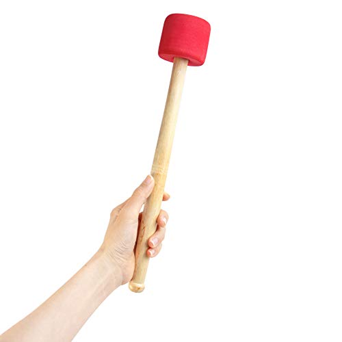 Auear, 2 Pack Bass Drum Mallets Sticks Red Foam Mallet With Wood Handle For Percussion Sticks #TOP5