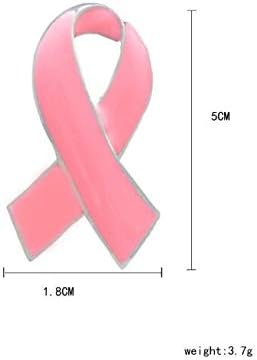 VOANZO 10Pcs/Set Womens Jewelry Enamel Pink Ribbon Brooch Pins Surviving Breast Cancer Awareness Hope Lapel Buttons Badges - Image 3