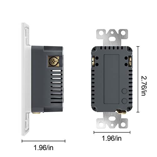 Outlet With Usb High Speed Charger 4.8A Charging Capability,Duplex Receptacle 15 Amp, Tamper Resistant Wall Socket Usb Outlet,Child Proof Safety,Screwless Wall Plate,White (4 Pack) #TOP1