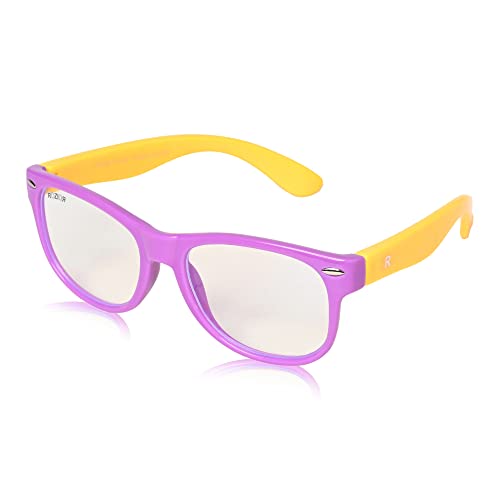 ROZIOR® Kids Computer & Screen Glasses | Blue Light Protection Anti-Glare | Zero Power Protection Glasses For Online Classes, Computer TV or Mobile (Model-RSHUK12667C7)