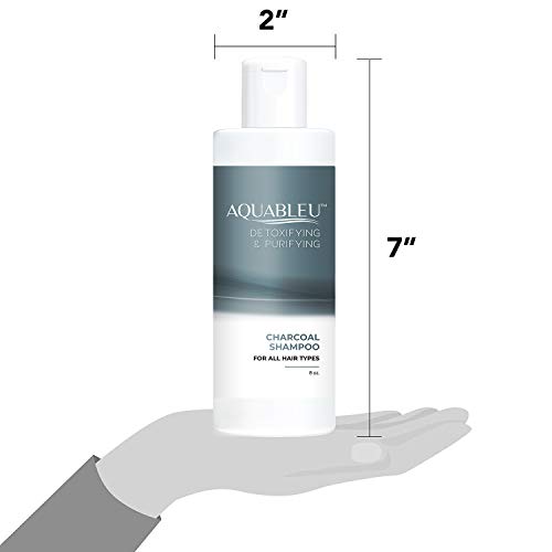 Aquableu Activated Charcoal Shampoo & Conditioner Set – Detoxifying, Deep Cleansing, Clarifying & Volumizing - Sulfate & Paraben Free - Cruelty Free - For Color Treated Hair - For Men & Women. (8 Oz) #TOP5