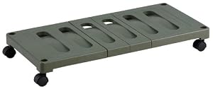 日本製 収納棚 押入れ収納キャリー 幅37×奥行78×高さ10cm エコグリーン キャスター付き すのこ OUCーRG