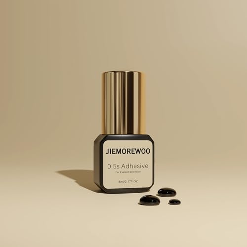 Eyelash Adhesive 5ml - 0.5-1 Sec Fast Dry, 6-7Weeks Long Hold, Low Fumes, All Climate Formula for Volume/Classic Lashes, Professional & Beginner Friendly (Lash Extension Glue)