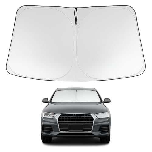 Proadsy 2026 Upgrade Windshield Sun Shade Custom Fit 2013-2018 Audi Q3 Foldable Front Sunshade...
