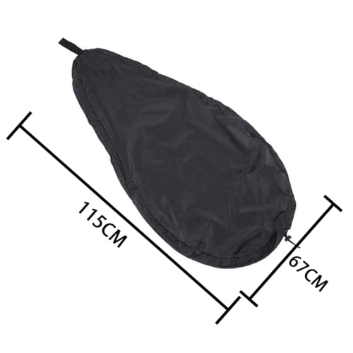 ZONADAH Kajak-Cockpit-Abdeckung, 115 x 67 cm, universell verstellbar, staubdicht, Lukendeckel für Kajaks, schwarz, wasserdicht, Kanu-Cockpit-Schattenabdeckung, UV-Schutz, Kajak-Kanu-Sitzschutz