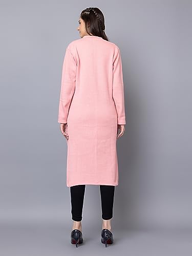 Image of Tysort Women's Winter wear Desiner Kurtas Embroidery Woolen Kurtis for Women