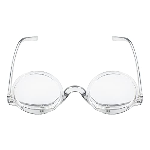Millya Women Rotatable Make-Up Magnifying Glasses Flip Up Spectacle Lense Eyeglasses for Reading (Gray, +3)