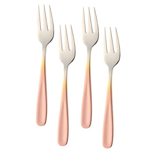 GRIRIW Small Dessert Forks Set Reusable Stainless Steel Forks for Appetizers Cake Tasting for Home Party Restaurant