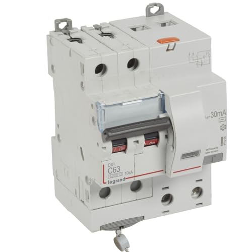 411164 Legrand Disjoncteur différentiel 63A type AC 30mA DX³6000 10kA 2P