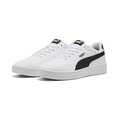 Puma Unisex Court Classic Clean Sneaker, Puma White Puma Black, 40.5 EU – Ansicht 1