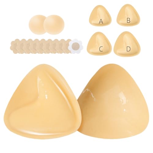 Dersoud Sticky Bra Inserts - Soft Invisible Reusable Double Sided Sticky bra for Women with Lift...
