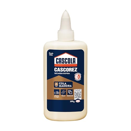 Cascola Cascorez Cola Madeira, Cola de madeira de Alta Resistência, Cola PVA Excelente Flexibilidade, Cola Cascorez Pronto Para Uso, 1x100g
