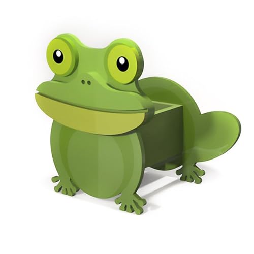 INIFLM Macetas con Forma de Animal, Maceteros de Dibujos Animados, Contenedor de Almacenamiento, Maceteros de Animales, Macetero con Forma de Animal, Maceteros de Jardín para Plantas Al Aire(Rana)