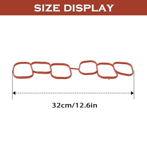 Image of Engine Intake Manifold Gasket fits Camry 2018-2024 Avalon 2019-2022 Highlander 2017-2022 Sienna 2017-2020 Tacoma 2016-2023 3.5L Rubber Material Red Replaces 17176-31130,1717631130