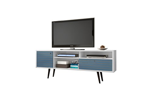 Manhattan Comfort Liberty Collection Mid Century Modern TV Stand With Three Shelves, One