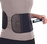 MUELLER Sports Medicine Green Adjustable Back & Abdominal Support, Ideal for Upper and Lower Back Pain, Relief & Support for Men and Women, Strains, Sciatica, Scoliosis, Black, Black, One Size