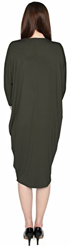 BABY O Women Basic Modest Cover Up Comfy Midi Long Cocoon Dress Made in USA3
