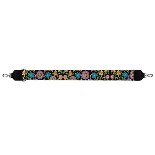Image of Wide Bag Straps Replacement Crossbody Mandala Flower Guitar Straps for Handbags /Purses /Messenger /Duffel Bags Backpack Straps Colorful Replacement Adjustable Length from 30 inch to 50.3 inch