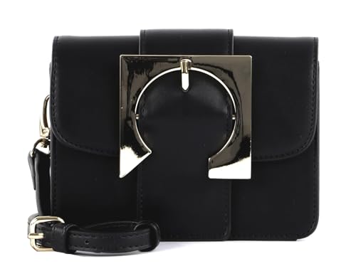 SFM221 Crossbag SEIDENFELT noir et or, l'élégance d'une maroquinerie fine