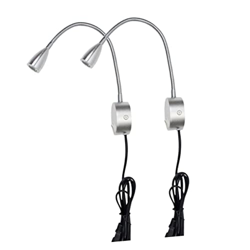 Lumière portable blanche à flexible orientable et commutateur intégré lot de 2
