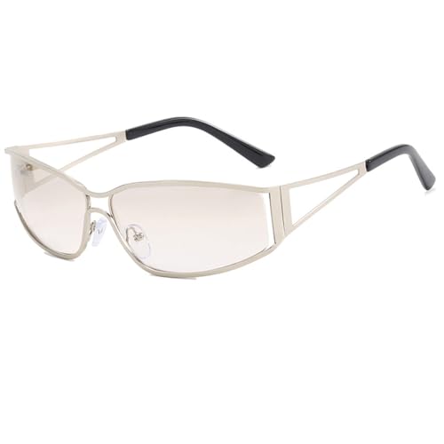Y2K Sunglasses for Women Men, Trendy Women Sunglasses Fashion 2000S Sunglasses Eyewear Metal Frame