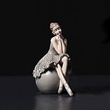 PINK FOREST Ballerina Girl Figurines Ballet Dancer Statue Art Sculpture Figure Resin Home Decoration
