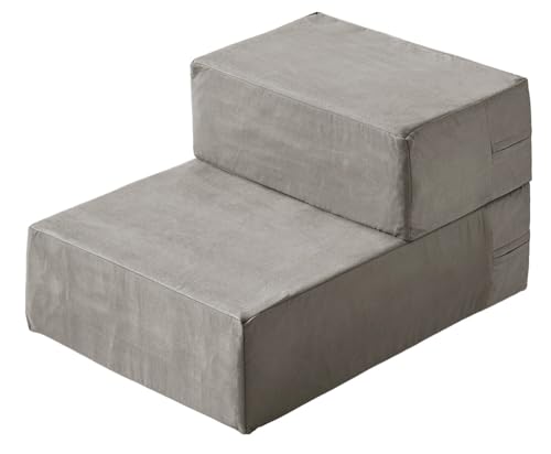 ���R������ �h�b�O�X�e�b�v 2�i �K�i ����~�� ��40cm �y�b�g�X�e�b�v ���ݑ� �X�e�b�v ������ �y�b�g�p�i �y�b�g�X���[�v ���^�� ��� ���p�i �\�t�@ �V�j�A�� �⏕ ���p�i �E���^�� (�O���[, ��40cm, 2)