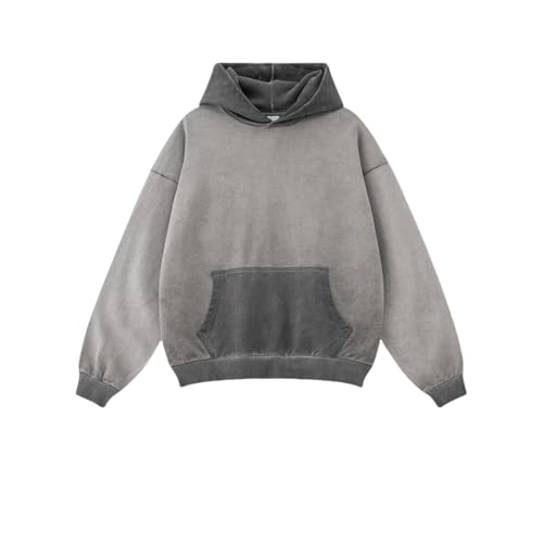 crazynekos Unisex Acid Wash Hoodie Super Soft Sweatshirt for Pullover Men's Hoodies Sweatshirts Vintage Tops