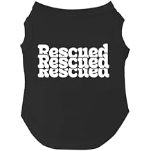 Rescue Dog Tee Shirt | Sleeveless | Sizes for All Ages and Breeds | Adoption Event Prop Photoshoot | Rescue | Puppy | New Dog |Black, 2X-Large 1338