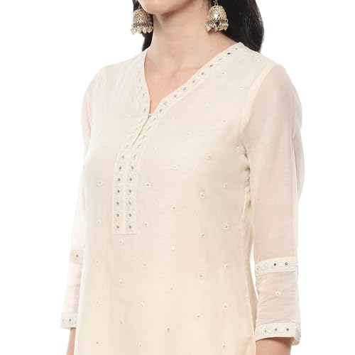 Image of BIBA Women Polyester Regular Fit Asymmetric Kurta