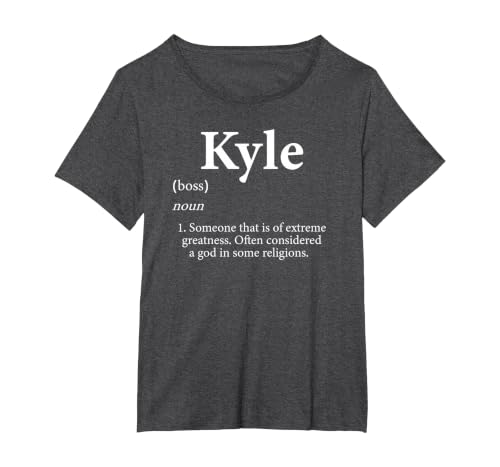 Kyle Definition Personalized Name Costume for Kyle T-Shirt, Women's Plus, Dark Heather Grey, 6X