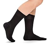 Nuats Calcetines Negros de Hilo de Escocia Hombre. (Pack de 3 pares) Ejecutivos, hasta la...