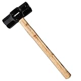 JRSDRIVE Sledge Hammer 6 lb Wooden Hammer length with 21 inch Polished Hitting Face Metalworking Tools for Home Improvement, Automotive, Industrial, and Construction E-3006