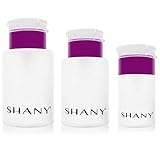 SHANY Push-Top Liquid Dispenser Set - Assorted Sizes Refillable Plastic Bottles with Snap Flip-Top Caps and Push-Down Pump - 3 PC