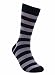Rambutan Men's "Party Collection" Bamboo Seamless Striped Socks US 8.5-12.5 Colorful (Black-Gray)