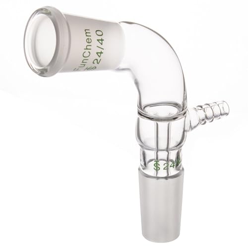 Adaptateur en verre coudé 105 degrés FunChem 24/40 haute précision