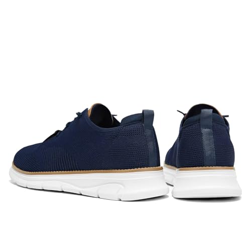 Image of Men's Casual Dress Oxfords Shoes Breathable Knit Leisure Classic Business Fashion Sneakers Lightweight Comfortable Work Soft Sole Walking Shoes