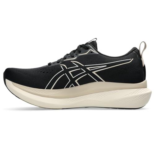 ASICS ASICS Men's GLIDERIDE MAX Running Shoes, 12, Black/Oatmeal