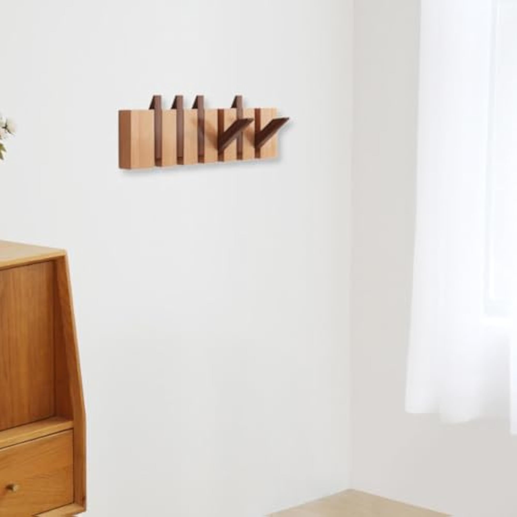 Wood Wall Mounted Piano Coat Rack, Decorative Hook