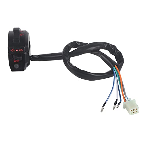 Interrupteur Moto, 12V Commutateur Clignotant Moto, Interrupteur à Bascule de Motos 3 en 1, Commande De Interrupteur de lumière de Guidon pour Guidon 7/8...