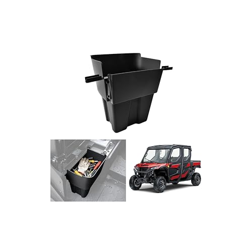 SAUTVS Under Seat Storage Box for Kawasaki Ridge 2024 2025 24.6L Plastic Underseat Combined Storage Bin Organizer Compatible with Kawasaki Ridge/Crew 2024 2025 Accessories (Front Passenger Side)