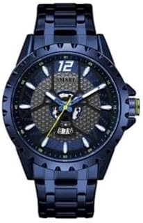 سمايل ساعة انالوج بعقارب ومينا اسود للرجال S9162DP مقاس واحد لون ازرق داكن