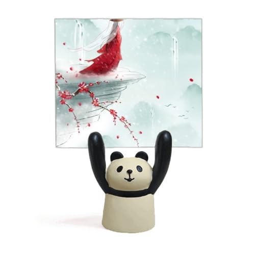 Porte-mémo panda aquarelle déco de bureau zen chic