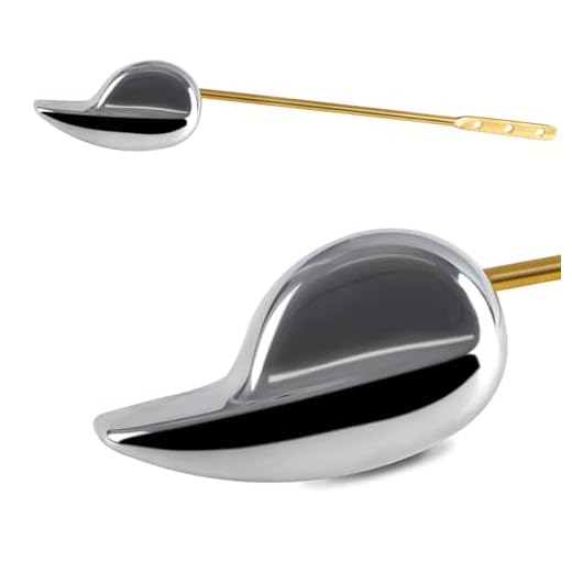 PDFans Toilet Tank Flush Lever Handle,Toilets Replacement Trip Levers | Universal Front Mount Toliet Tank Lever Fits Most Toilets, Chrome Finish