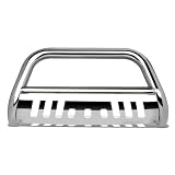 DNA MOTORING 3' Front Bumper Push Bull Bar Compatible with 02-05 Ram 1500/03-05 Ram 2500 3500, BURB-021-SS