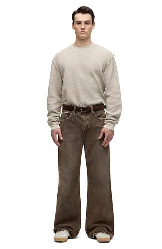 Image of Hudson Men's Luca Loose Fit Wide Leg Denim Pant