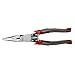 Needle Nose Pliers Industrial Multi-Tool Pliers with Wire Stripper/Crimper/Cutter Function, NEWACALOX Big Heavy Duty Plier, 8-1/2 inch (Multicolored)